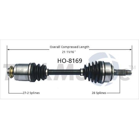 Surtrack Axle Cv Axle Shaft, Ho-8169 HO-8169